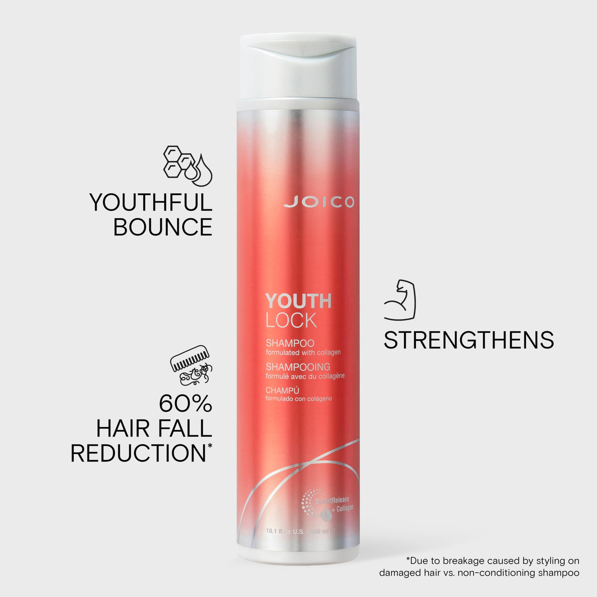Joico creamy shampoo texture close-up proving gentle, nourishing formulation