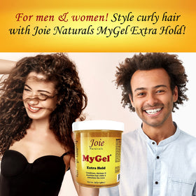 Joie model curly hairstyle demonstrating defined curls and long-lasting hold benefit
