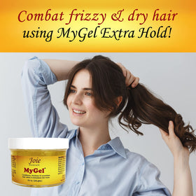 Joie MyGel before and after hairstyle showing improved hold and polished appearance