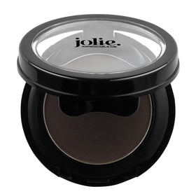 JOLIE cake eyeliner application close-up with brush for precise, crease-resistant lines