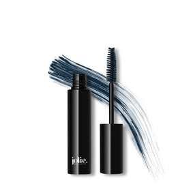 JOLIE navy mascara front packaging showing sleek black oval tube and branding comfort