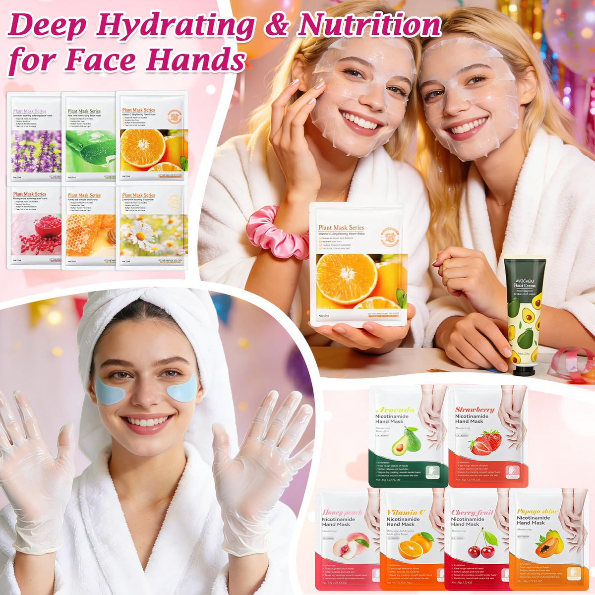 Jollidecor lip balm lip mask and under-eye patches for focused care