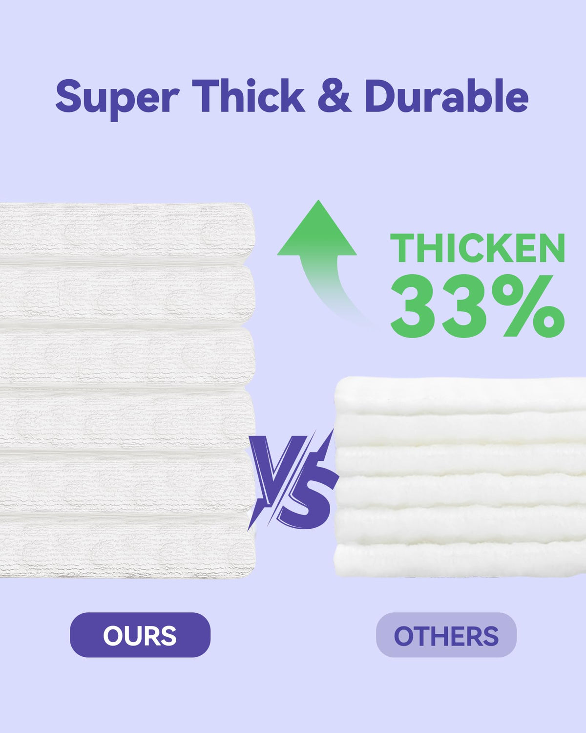 jolly care wipe in hand showing large 10x12 scale benefit