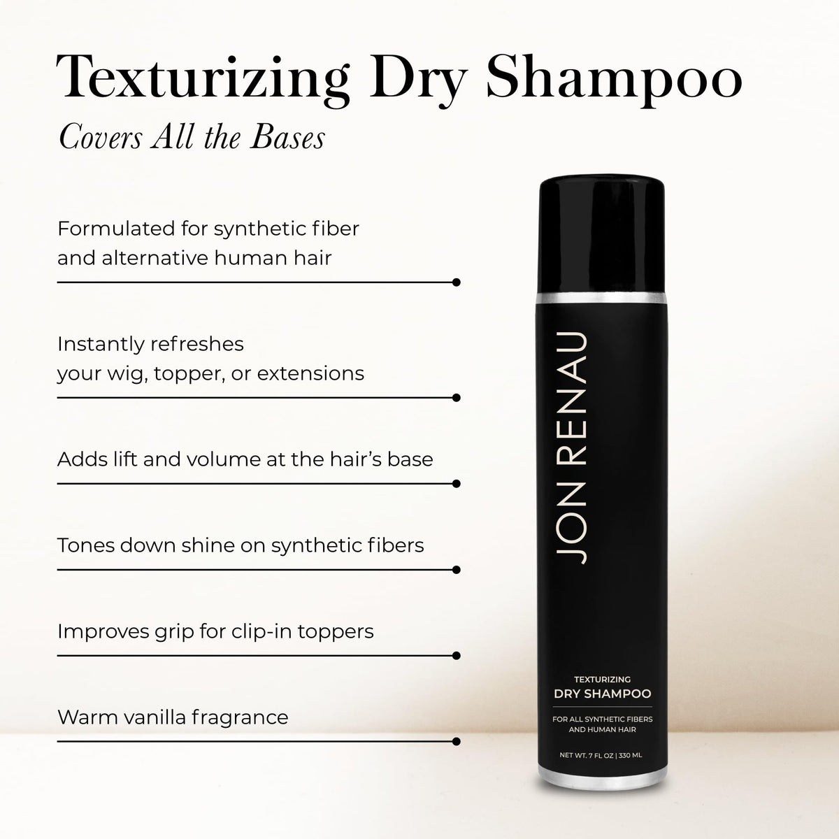 Jon Renau close-up nozzle demonstrating fine mist for gentle fiber refresh