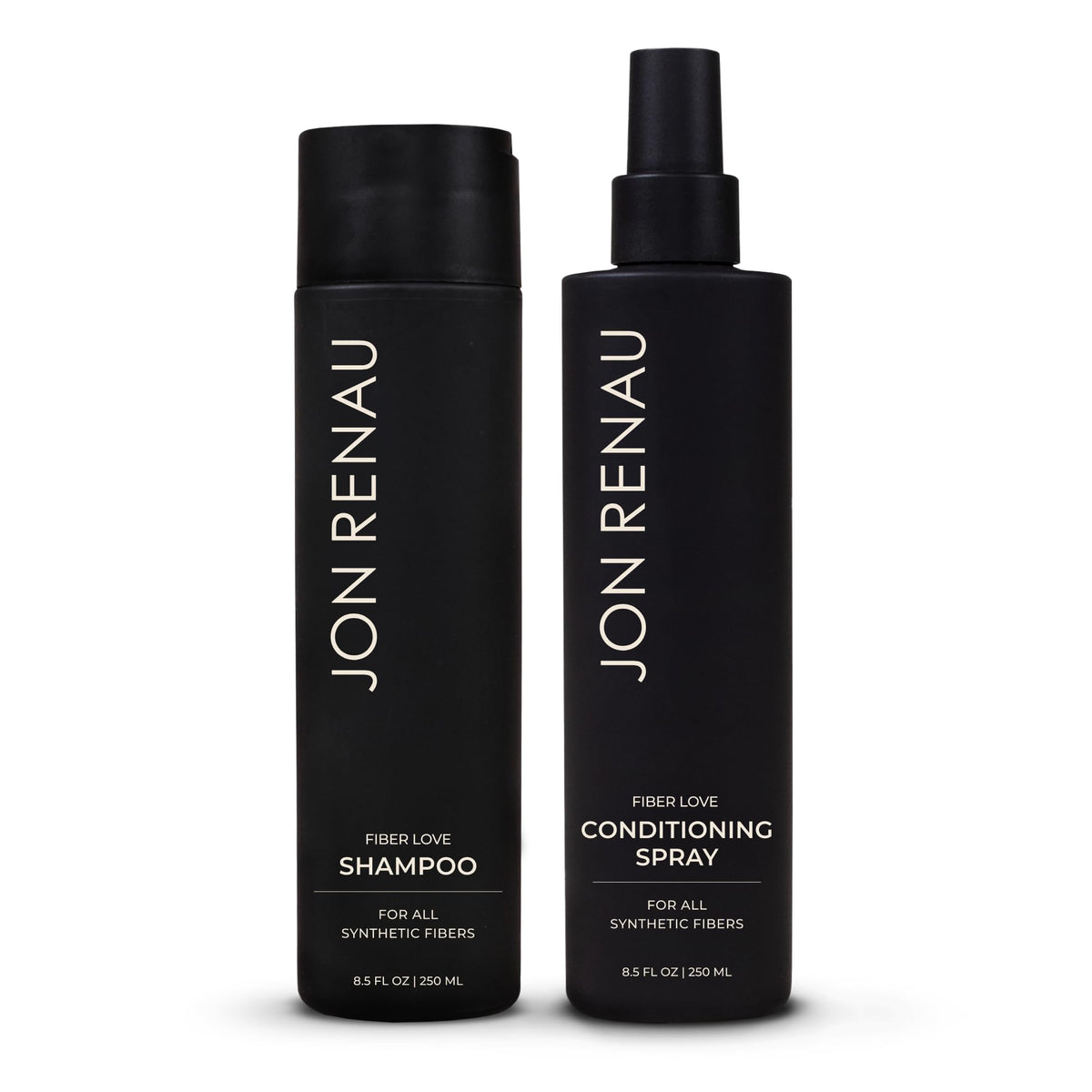 Jon Renau front packaging showing both Fiber Love bottles and benefits