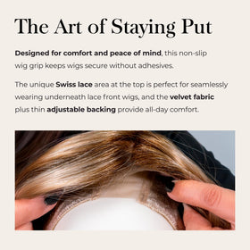 Jon Renau lace panel detail sits flush under lace-front wigs