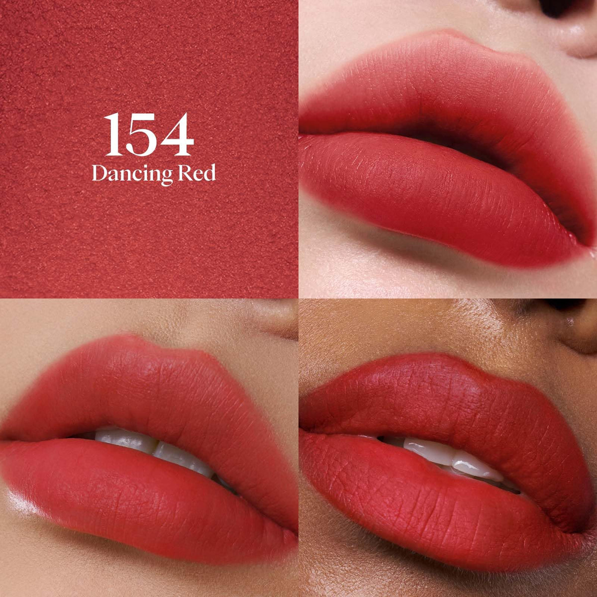 Joocyee swatch on arm displaying rich Dancing Red pigment payoff