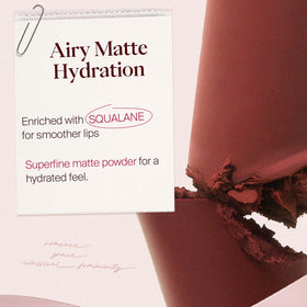 Joocyee lip application image revealing even coverage and soft matte finish