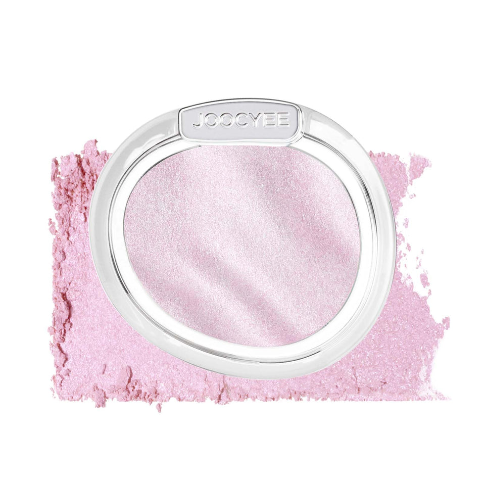 Joocyee Iris Glow front compact showing glossy baked finish and easy-to-carry design