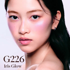 Joocyee Iris Glow swatched on skin demonstrating dewy sheen and buildable intensity