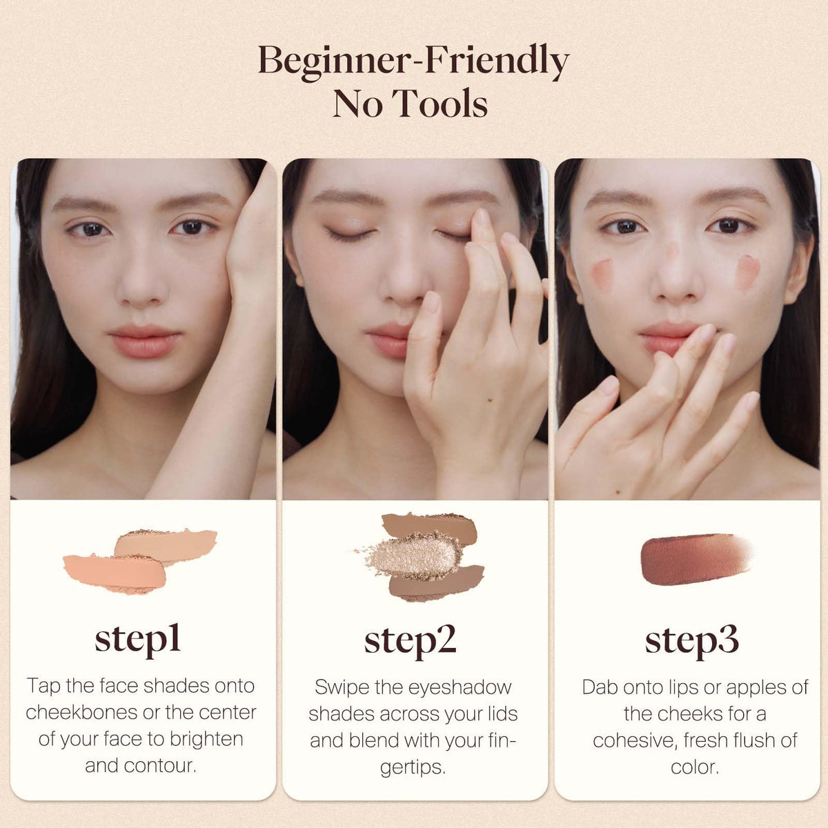 joocyee palette held in hand showing compact size and portability