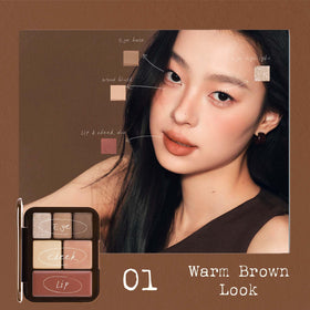 joocyee open palette displaying six warm brown shades for cohesive looks