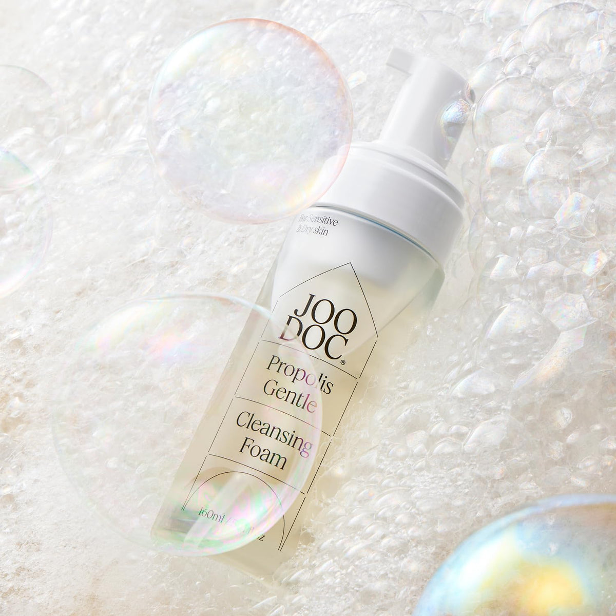 JOODOC before-and-after skin shot implying a refreshed, comfortable feel after cleansing
