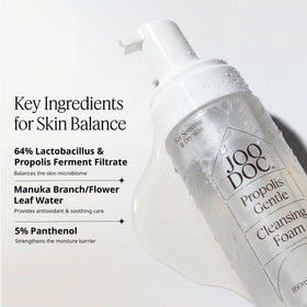 JOODOC ingredient label detail showing lacto-propolis ferment concentration for microbiome support