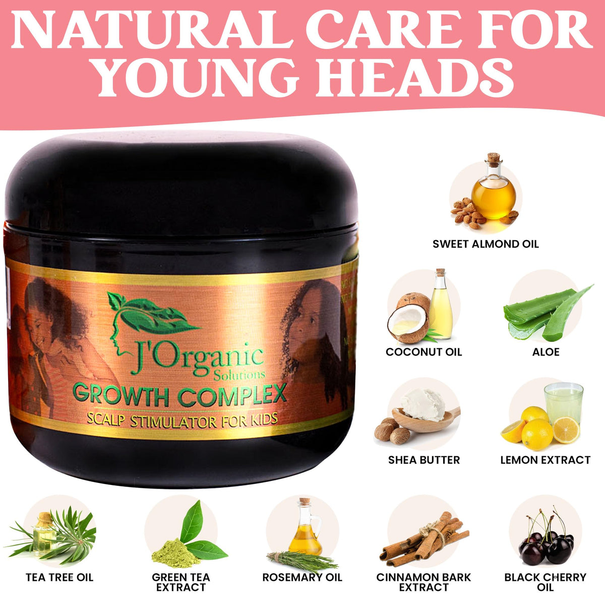J'Organic Solutions application on child's hands illustrating easy, gentle use