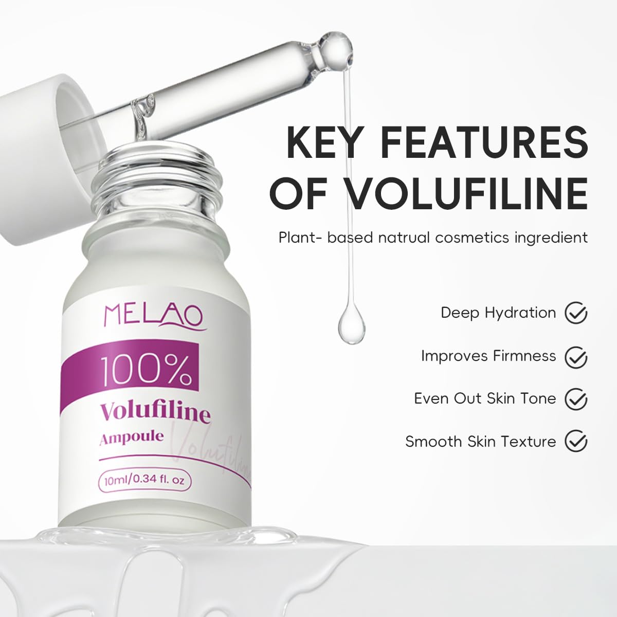 Jornanbo being applied to cheek to demonstrate targeted volumizing benefit