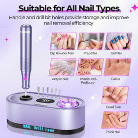 JOSGLOI in-use manicure demonstration showing high-speed removal benefit