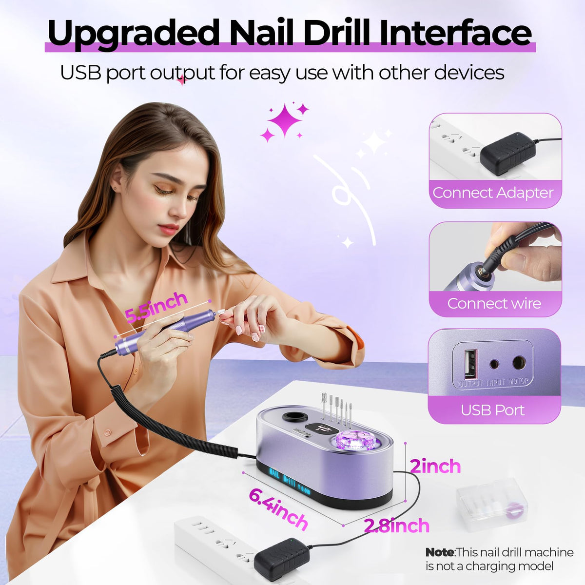 JOSGLOI size comparison with handpiece scale showing ergonomic, balanced feel