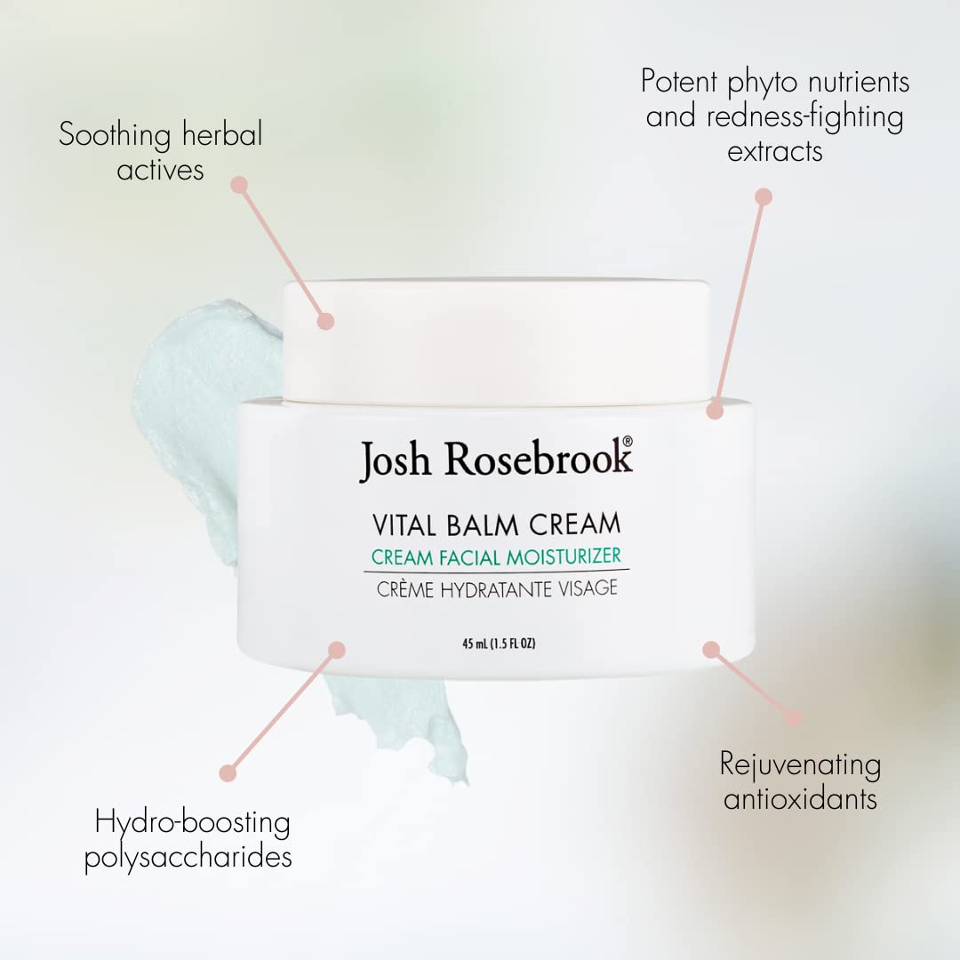 Josh Rosebrook open jar close-up of velvety Vital Balm Cream texture
