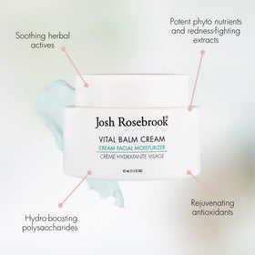 Josh Rosebrook open jar close-up of velvety Vital Balm Cream texture