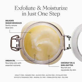 Josie Maran whipped butter spread on skin demonstrating softening and moisture benefits