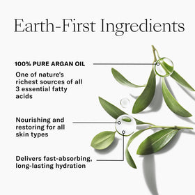 Josie Maran balm applied to lips for instant hydration and softening