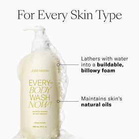 Josie Maran mousse cleanser texture close-up illustrating creamy lather