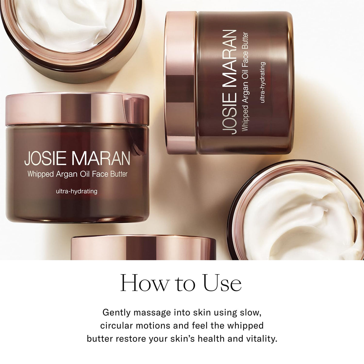 Josie Maran boxed set styled as gift to show presentation quality