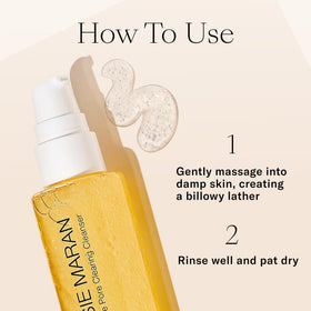 josie maran bottle in hand showing 5 fl oz scale and convenient everyday size