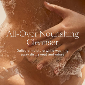 Josie Maran pineapple enzyme cleanser foam in hand for gentle exfoliation