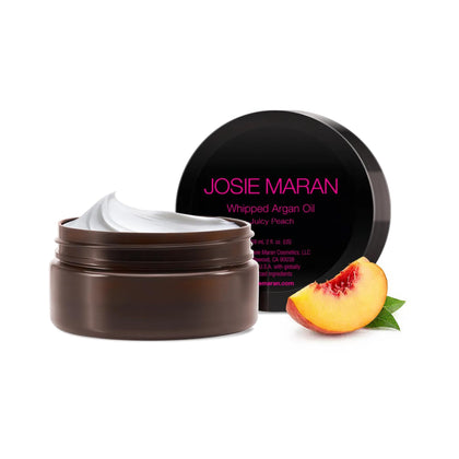 Josie Maran front jar view showing compact travel-friendly size and radiance