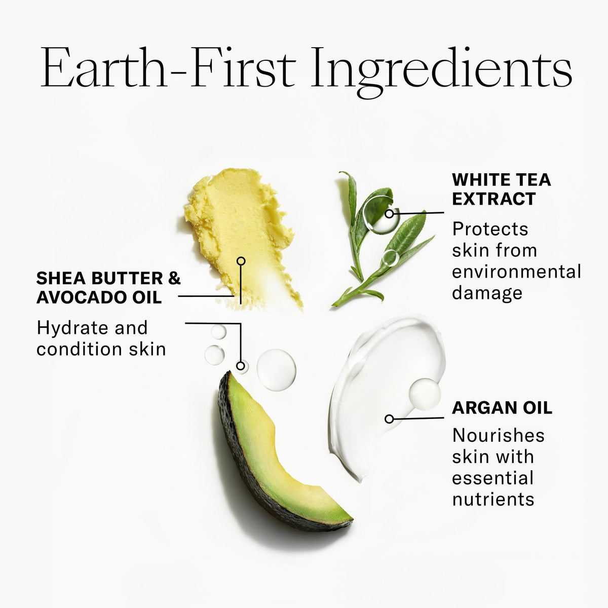 Josie Maran hand applying cream showing fast absorption and instant softness