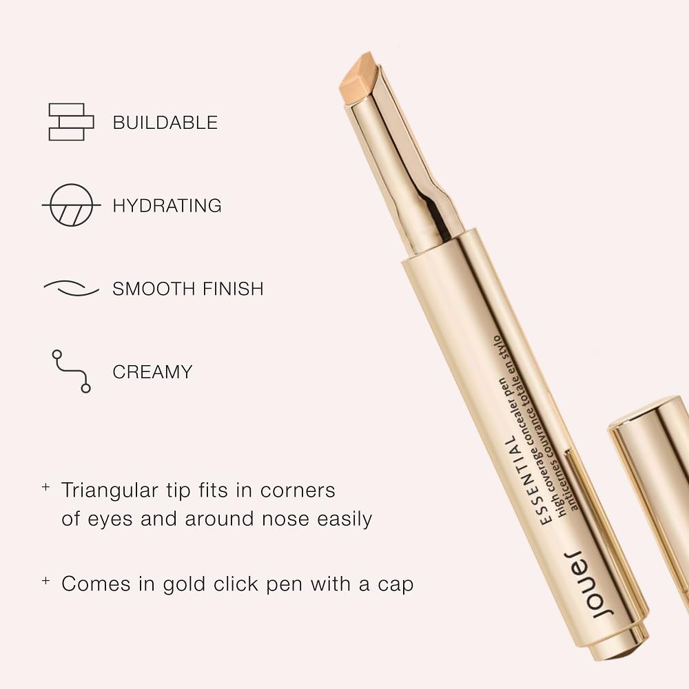 Jouer concealer applied under eye demonstrating brightening benefit