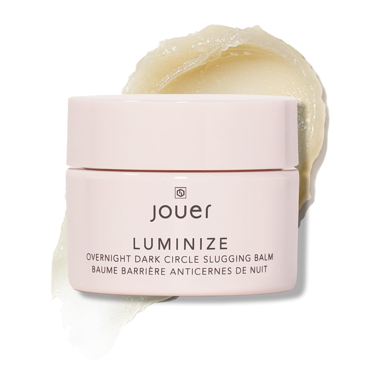 Jouer jar front view showing packaging and lightweight balm benefits