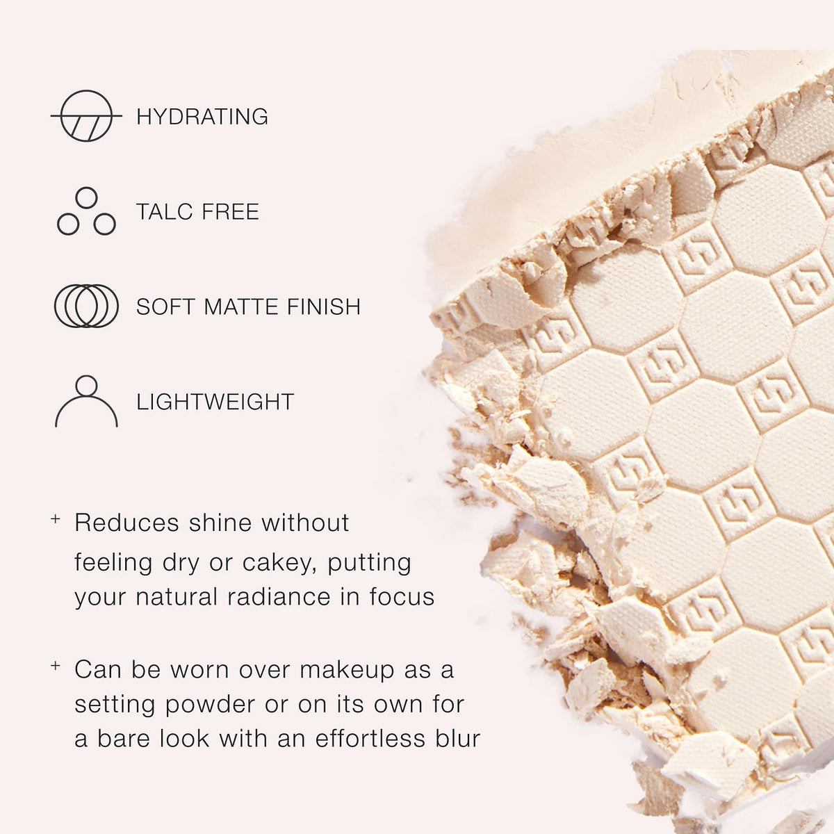 Jouer pan swirl detail showing finely milled powder for soft-focus blur
