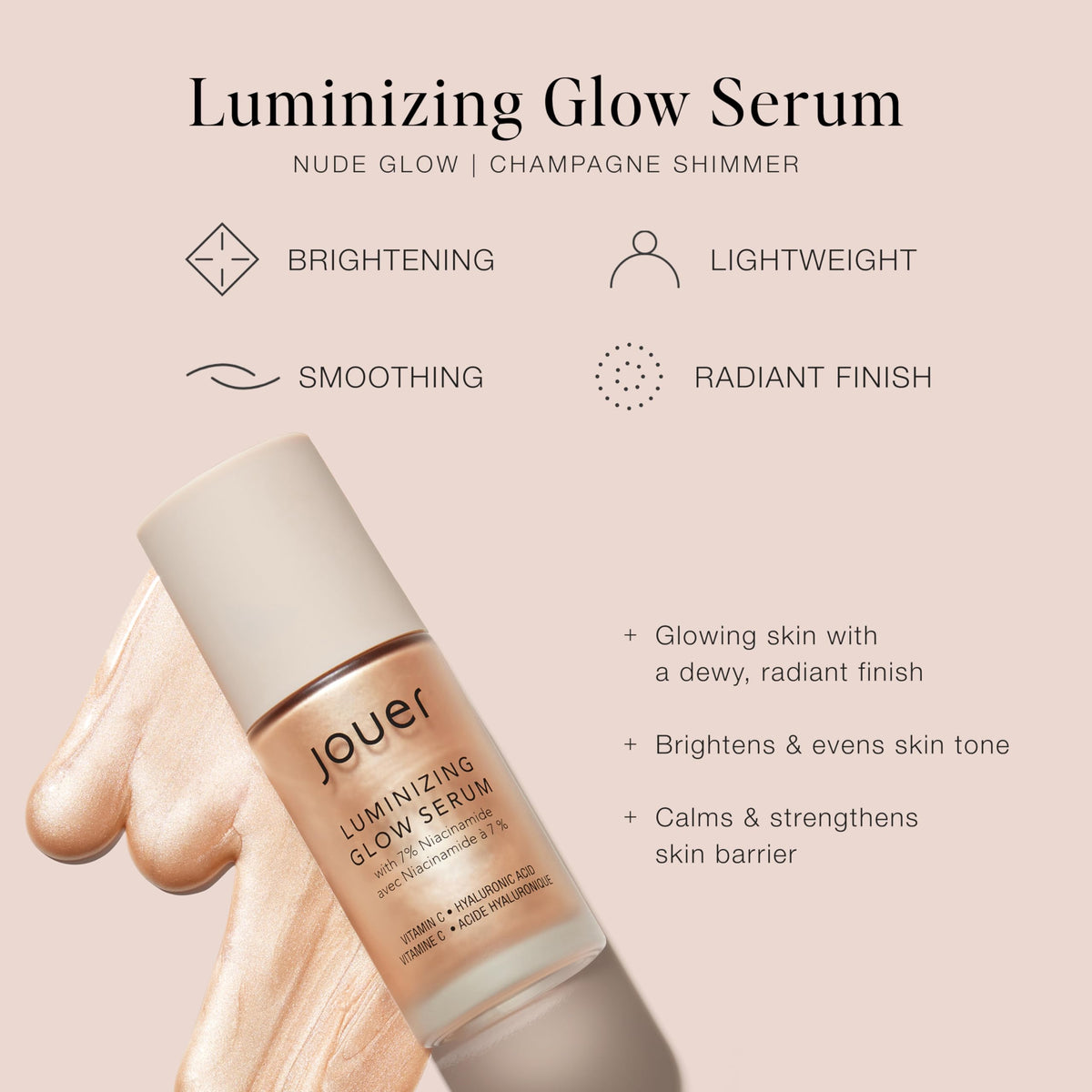 Jouer mixed with moisturizer in bowl demonstrating customizable all-over luminosity