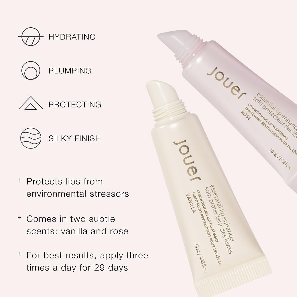 Jouer gloss applied on model highlighting natural boost and moisturized look