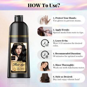 Joyful Young application on dry hair showing quick at-home gray blending