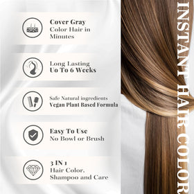 Joyful Young before and after comparison showing blended gray and natural warmth