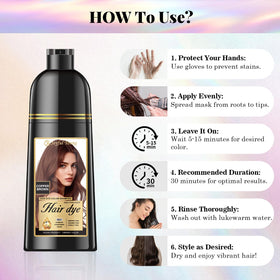 Joyful Young applying shampoo to dry hair demonstrating gray blending benefit