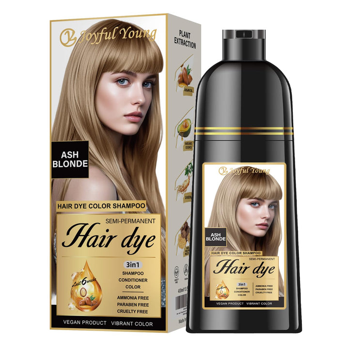 Joyful Young front packaging showing ash blonde benefits