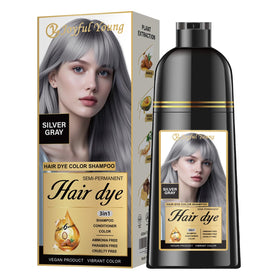Joyful Young front packaging showing silver-gray shampoo and clear benefit