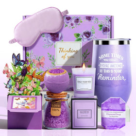 Joyvella box front view showing lavender packaging and ready-to-gift presentation