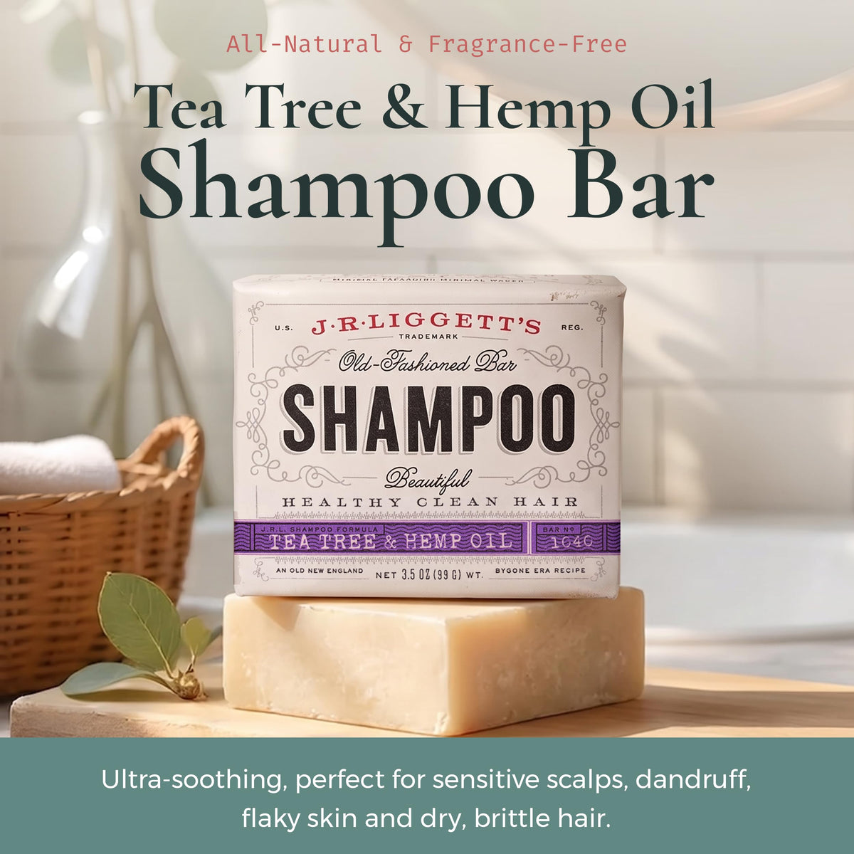 J·R·LIGGETT'S close-up of hand-cut bar texture for gentle cleansing