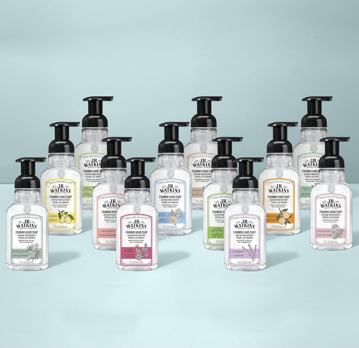 J.R. Watkins at bathroom sink lifestyle showing cruelty-free and crafted-clean benefit