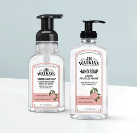 J.R. Watkins foamy texture close-up showing airy lather benefit soft skin feel