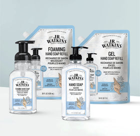 Gel texture close-up of J.R. Watkins hand soap showing smooth lathering benefit
