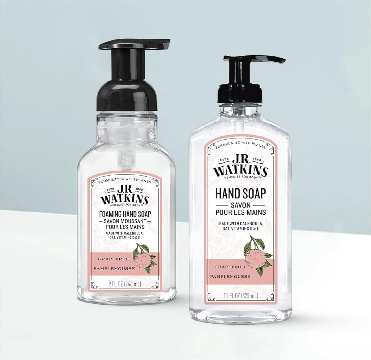 J.R. Watkins ingredient label detail showing botanicals and clean formulation benefits