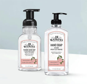J.R. Watkins ingredient label detail showing botanicals and clean formulation benefits
