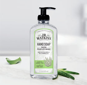 J.R. Watkins label ingredients detail emphasizing plant-based and no parabens